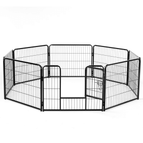 Metal Dog Playpen, 24 inch Height 8 Panels Pet Fence, Foldable Dog Pen for Indoor Outdoor
