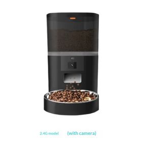 Video Camera With Adjustable Performance Pet Feeder (Option: Black 6L-2.4G Video Version)
